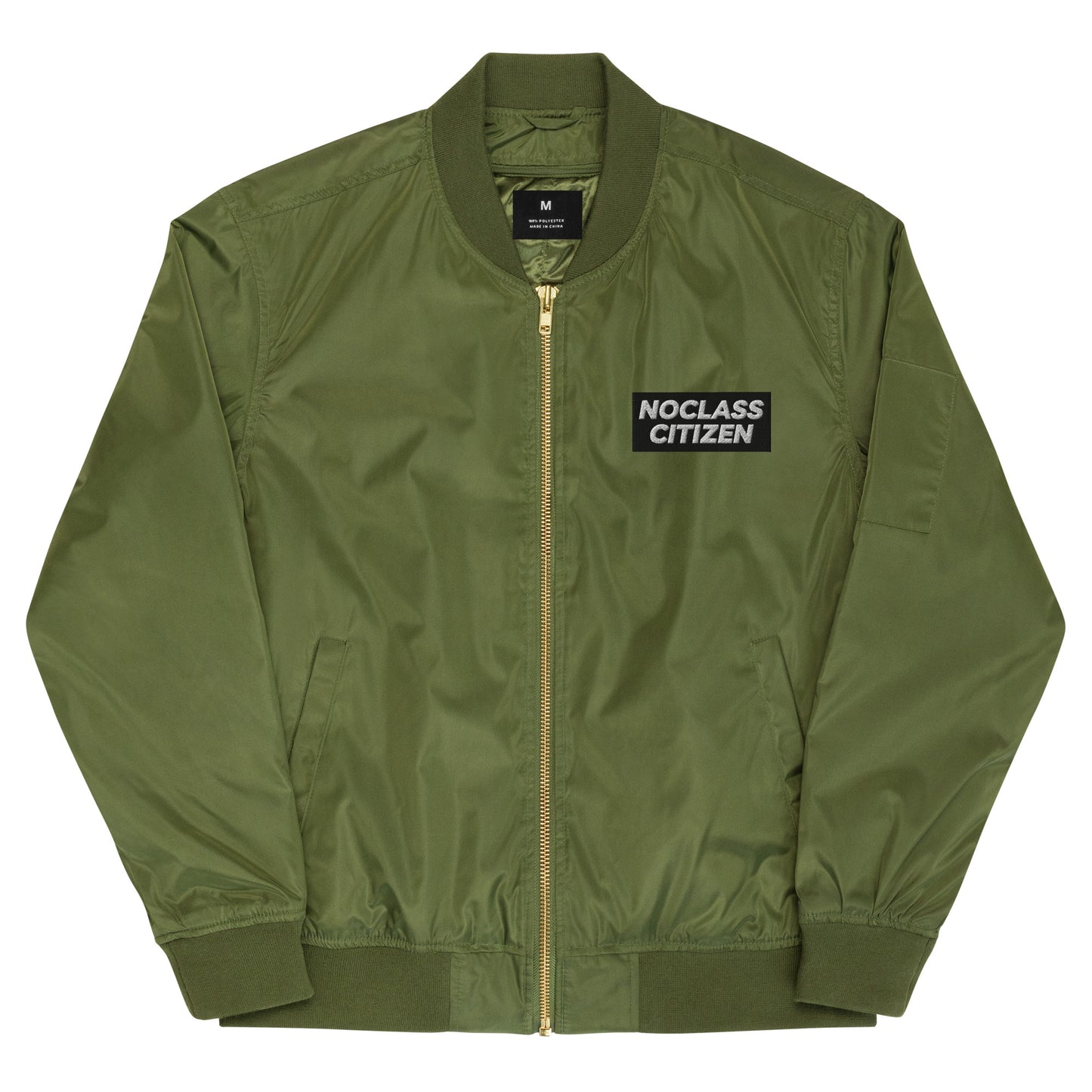 NOCLASS CITIZEN Text (Embroidered) - [No Class $$$$] Top Tier Premium Bomber Jacket