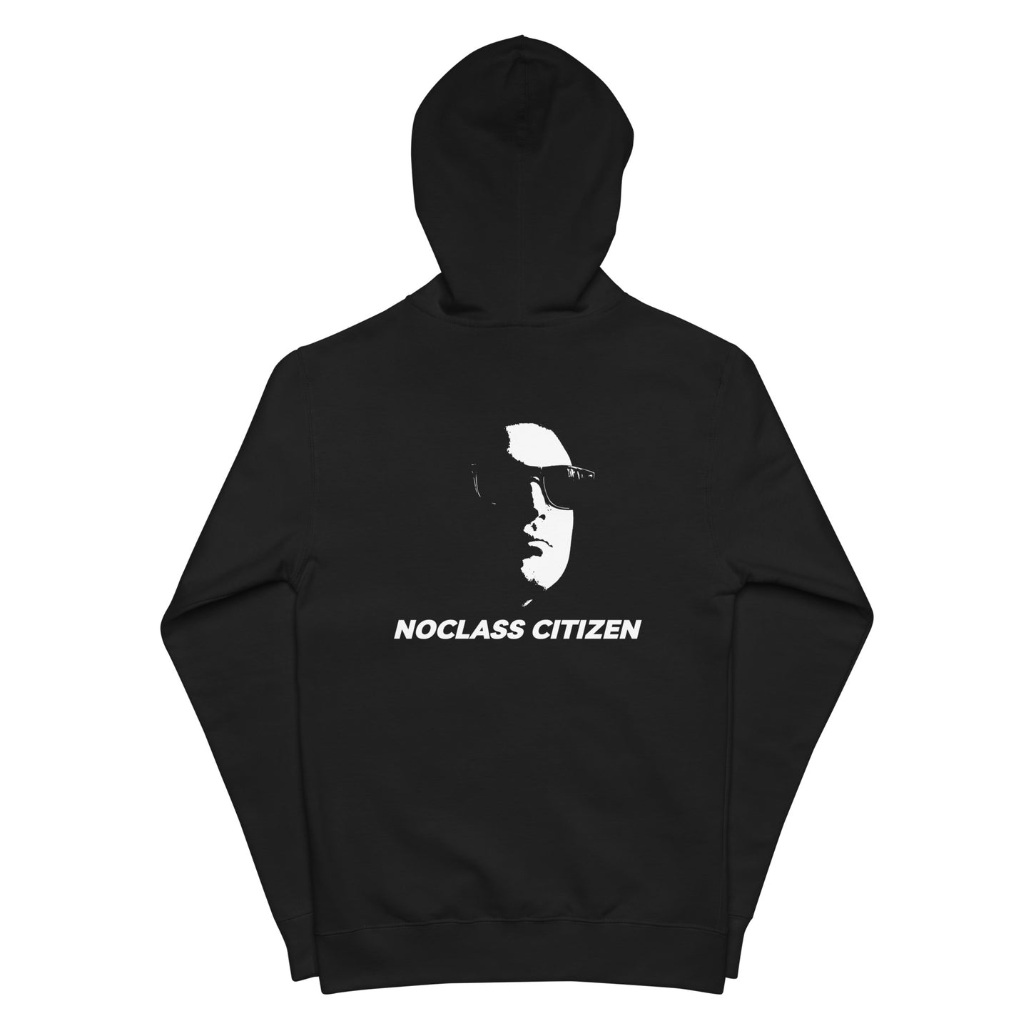 NOCLASS CITIZEN Face TRANSPARENT BACKGROUND- [High Class $$$] Premium Fleece Zip-Up Hoodie