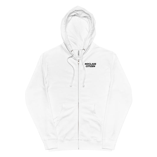 NOCLASS CITIZEN Face TRANSPARENT BACKGROUND - [High Class $$$] Premium Fleece Zip-Up Hoodie